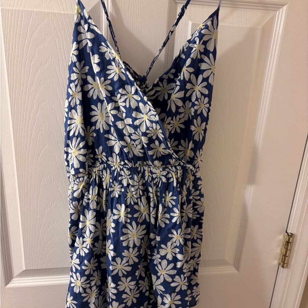 American Eagle Outfitters Blue Floral Romper